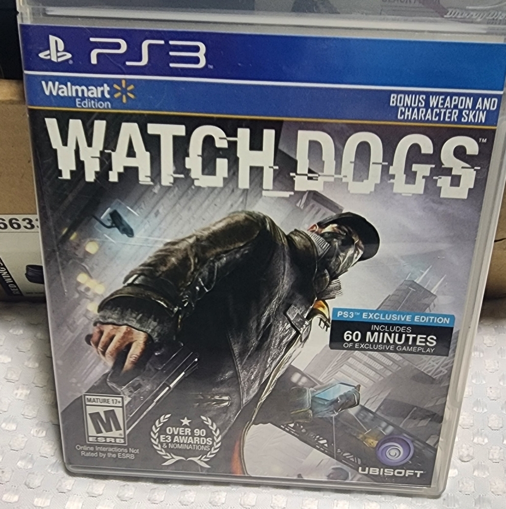 PS3 EUC WATCH DOGS VIDEO GAME EXCLUSIVE EDITION